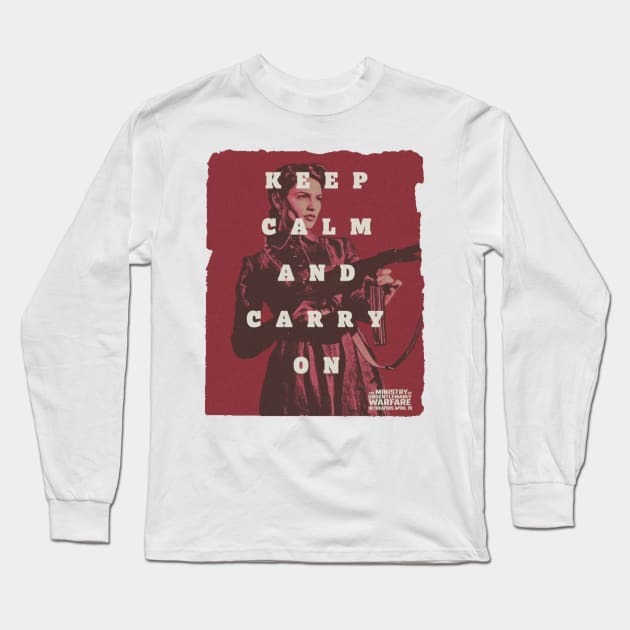 keep calm and carry on board eiza gonzalez Long Sleeve T-Shirt by Super-TS